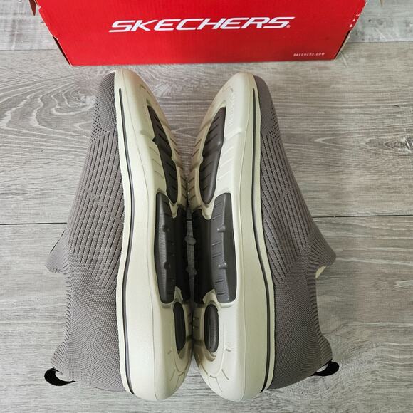 Skechers Mens Go Walk Arch Fit Iconic Slip On Shoes Taupe Brown Size 11 Stretch main image 6